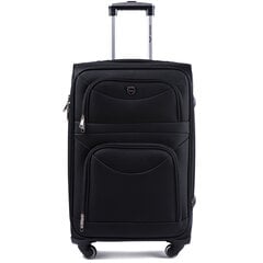 Средний чемодан PREDATOR черного цвета цена и информация | Чемоданы, дорожные сумки | kaup24.ee