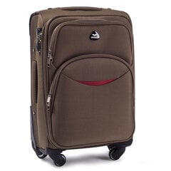 Коричневый чемодан для ручной клади PREDATOR цена и информация | Чемоданы, дорожные сумки | kaup24.ee