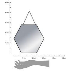 Набор зеркал Atmosphera 36005 шестиугольный Чёрный цена и информация | Подвесные зеркала | kaup24.ee
