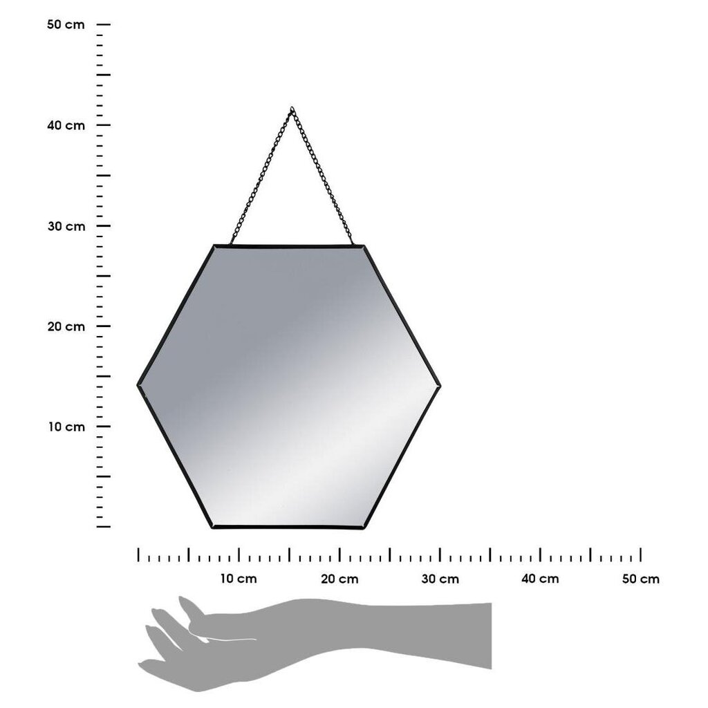 Peeglikomplekt Atmosphera 36005 kuusnurkne must hind ja info | Peeglid | kaup24.ee