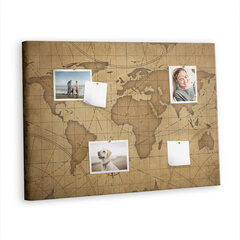Korktahvel Vintage maailmakaart, 100x70 cm hind ja info | Kirjatarbed | kaup24.ee