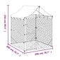 vidaXL katusega koeraaedik, hõbedane, 2x2x2,5 m hind ja info | Transportkorvid, puurid | kaup24.ee
