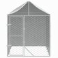 vidaXL katusega koeraaedik, hõbedane, 2x2x2,5 m цена и информация | Transportkorvid, puurid | kaup24.ee