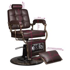 Профессиональное барберское кресло для парикмахерских и салонов красоты GABBIANO BOSS BROWN цена и информация | Мебель для салонов красоты | kaup24.ee