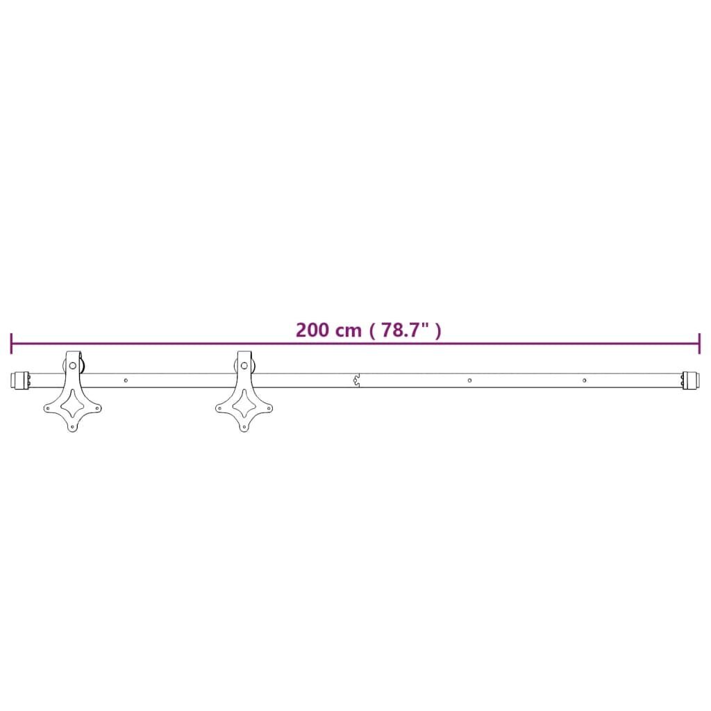 vidaXL liuguks tarvikutega, 70 x 210 cm, männipuit hind ja info | Siseuksed | kaup24.ee