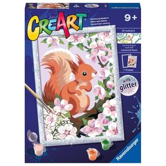 Maalimine numbrite järgi Ravensburger Spring Squirrel hind ja info | Maalid numbri järgi | kaup24.ee