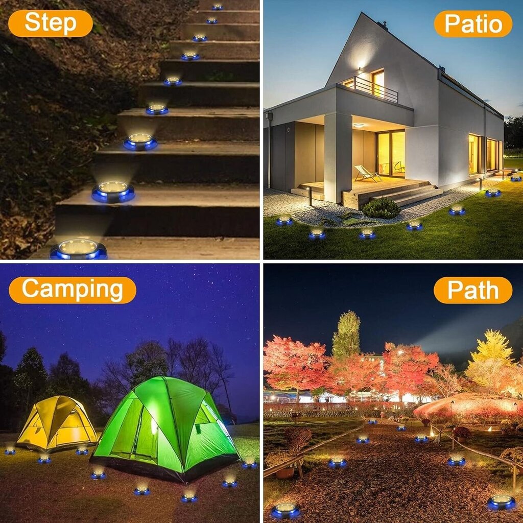 Päikeseenergia maavalgustid 8 LED xiang, 4 tk. hind ja info | Aia- ja õuevalgustid | kaup24.ee