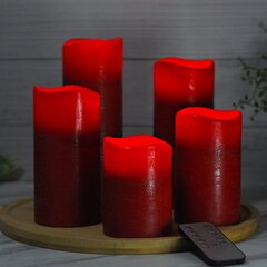 LED punased küünlad puldiga M Mirrowing, 5 tk. цена и информация | Подсвечники, свечи | kaup24.ee