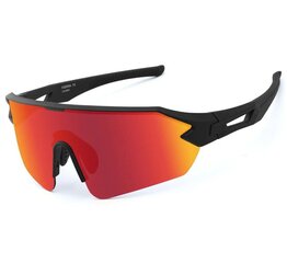 Ouliqi Поляризационные солнцезащитные очки для занятий спортом UV 400, красные цена и информация | Спортивные очки | kaup24.ee