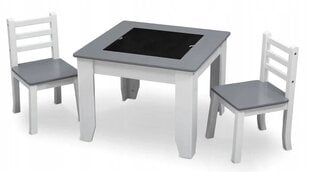 Komplektis 2 tooli ja laud, Delta Children, hall цена и информация | Детские столы и стулья | kaup24.ee