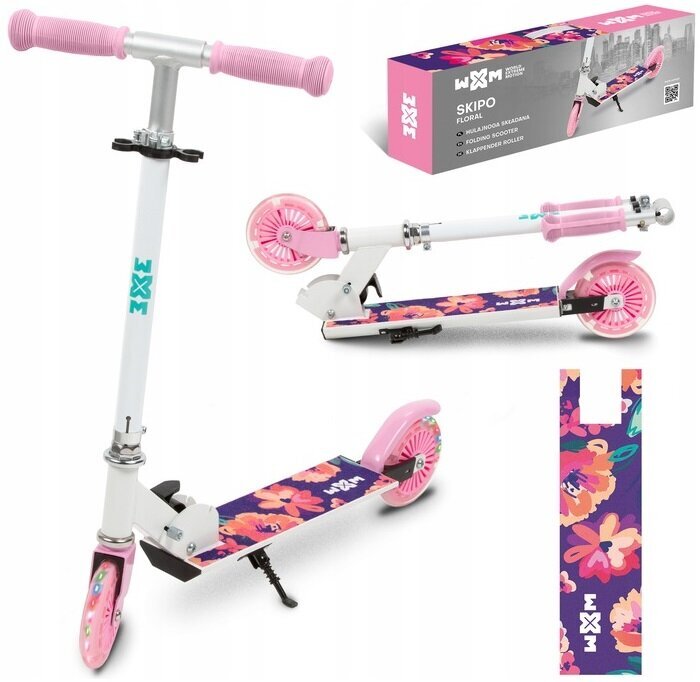 Roller Kidwell WXM Skipo Floral valge/roosa цена и информация | Tõukerattad | kaup24.ee