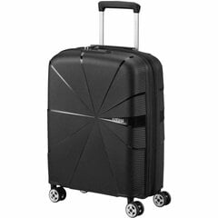 Черный чемодан для ручной клади STARVIBE цена и информация | Чемоданы, дорожные сумки | kaup24.ee