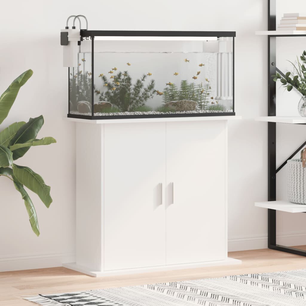vidaXL akvaariumi alus, valge, 81 x 36 x 73 cm hind ja info | Akvaariumid ja seadmed | kaup24.ee