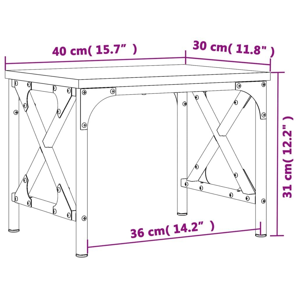 vidaXL printerialus, Sonoma tamm 40x30x31 cm tehispuit цена и информация | Riiulid | kaup24.ee