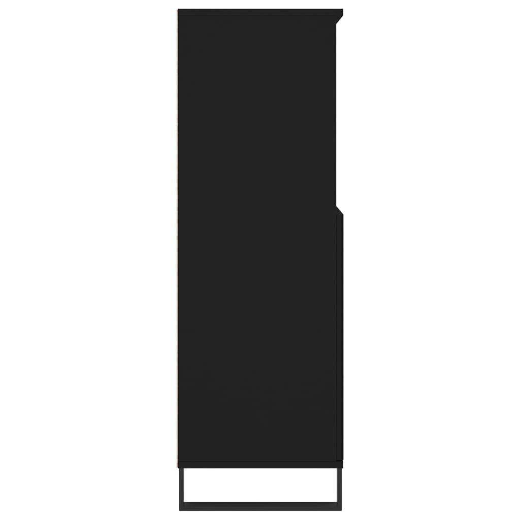 vidaXL kõrge kapp, must, 60 x 36 x 110 cm hind ja info | Kummutid | kaup24.ee