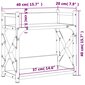 vidaXL printerialus, 2 tasandit must 40x20x40 cm tehispuit hind ja info | Riiulid | kaup24.ee