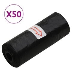 vidaXL koera kakakotid 50 tk, must, 30x6 cm PE цена и информация | Средства по уходу за животными | kaup24.ee