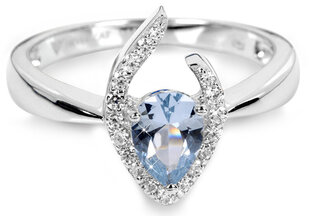 Silver Cat Hõbesõrmus sinise kristalliga SC115 hind ja info | Sõrmused | kaup24.ee