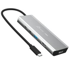 j5loo JCD401 USB4™ kahe 4K mitme pordiga jaotur, hõbedane цена и информация | Адаптеры и USB-hub | kaup24.ee