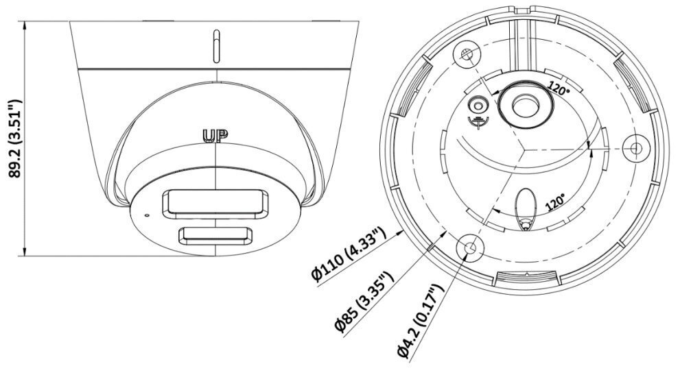 IP-kaamera DS-2CD1343G2-LIU(2.8MM) Smart Hybrid Light - 3.7 Mpx Hikvision hind ja info | Valvekaamerad | kaup24.ee