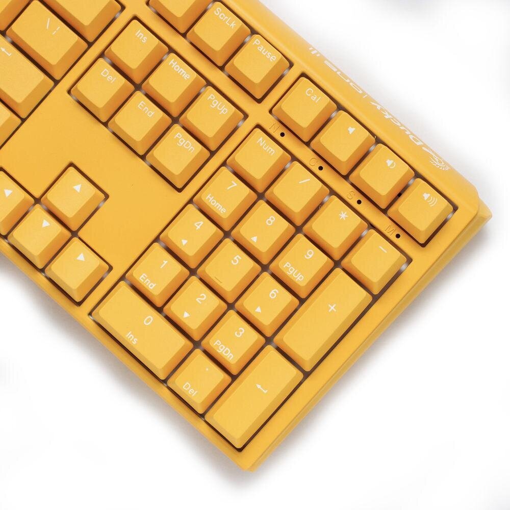Mehaaniline klaviatuur Ducky One 3 kollane täissuuruses, Cherry MX Clear hind ja info | Klaviatuurid | kaup24.ee