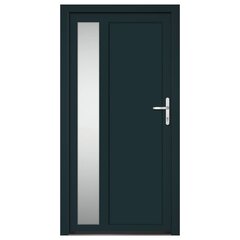 vidaXL välisuks, antratsiithall, 108x208 cm, PVC цена и информация | Уличные двери | kaup24.ee