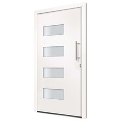 vidaXL välisuks, alumiinium ja PVC, valge, 110 x 210 cm hind ja info | Välisuksed ja raamid | kaup24.ee
