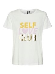 Vero Moda женская футболка 10301719*03, белый/self 5715509166908 цена и информация | Женские футболки | kaup24.ee