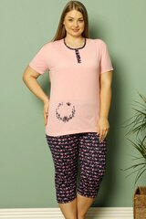 женская пижамная ночная рубашка ulr200 - персиковый 124446-7 цена и информация | Женские пижамы, ночнушки | kaup24.ee
