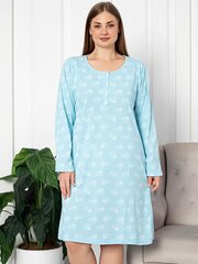 Синие ночные рубашки с сердечками P1114-ŽY-48/50 цена и информация | Женские пижамы, ночнушки | kaup24.ee