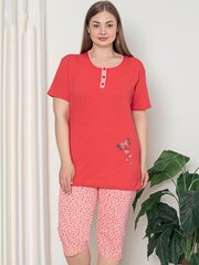 Pidžaama naistele, punane цена и информация | Женские пижамы, ночнушки | kaup24.ee