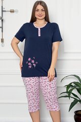 Pidžaama naistele, sinine цена и информация | Женские пижамы, ночнушки | kaup24.ee