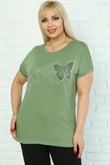 Зеленая блузка с короткими рукавами S969-HA-44 цена и информация | Женские блузки, рубашки | kaup24.ee