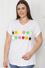 Легкая вискозная футболка с вырезом C751-48 цена и информация | Женские блузки, рубашки | kaup24.ee