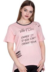 Женская футболка с короткими рукавами C763-RO-44 цена и информация | Женские блузки, рубашки | kaup24.ee