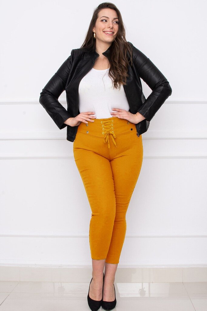 Püksid naistele M610, oranžid hind ja info | Naiste püksid | kaup24.ee