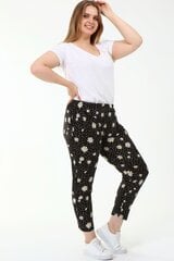 Свободные брюки с цветочным принтом и карманами. F400-42 цена и информация | Штаны женские | kaup24.ee
