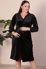 Бархатное платье с рюшами T1331-JU-44/46 цена и информация | Платья | kaup24.ee