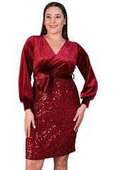 Kleit naistele T1329, punane цена и информация | Платья | kaup24.ee
