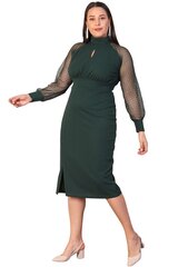Kleit naistele T1325, roheline hind ja info | Kleidid | kaup24.ee