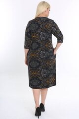 Темное платье с узорами F5010-44/46 цена и информация | Платья | kaup24.ee
