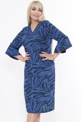 Синее платье с узором F4034-44 цена и информация | Платья | kaup24.ee