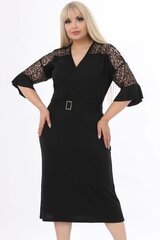 Черное элегантное платье T2151-44/46 цена и информация | Платья | kaup24.ee