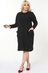 Черное платье с карманами V421-42/44 цена и информация | Платья | kaup24.ee