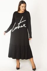 Длинное черное платье с рюшами C744-JU-44 цена и информация | Платья | kaup24.ee
