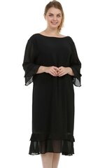 Черное шифоновое платье F1004-44/46 цена и информация | Платья | kaup24.ee