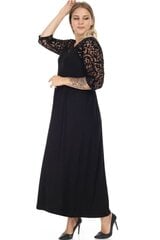Длинное черное платье с необычными рукавами F2312-44/46 цена и информация | Платья | kaup24.ee