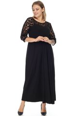 Длинное черное платье с необычными рукавами F2312-44/46 цена и информация | Платья | kaup24.ee