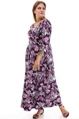 Длинное фиолетовое платье с узорами F1856-44/46 цена и информация | Платья | kaup24.ee