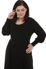Длинное черное платье из вискозы F5046-44/46 цена и информация | Платья | kaup24.ee
